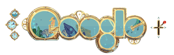 Jules Verne Google Doodle