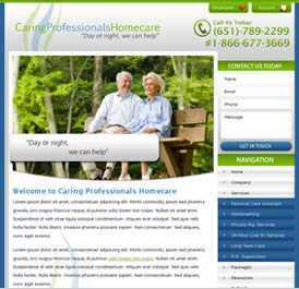 Caring Professionals Homecare - Design and WordPress Build