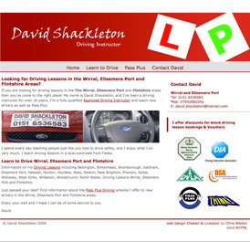 David Shackelton Driving Instructor - Design and WordPress Build